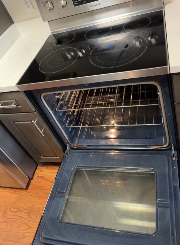 Stove and oven deep cleaned