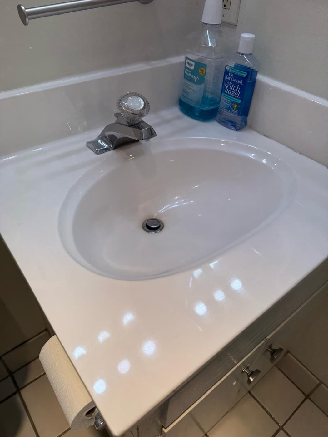 Toilet bowl cleaned spotless